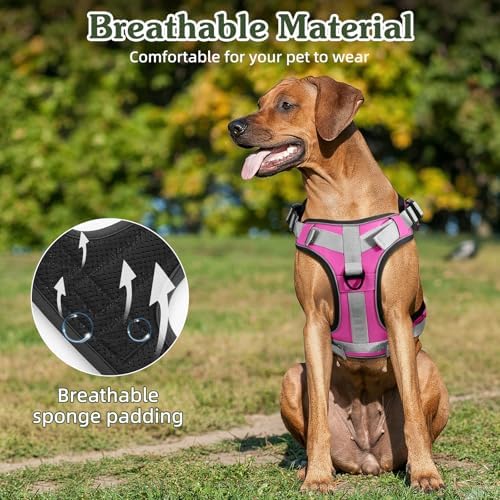 VavoPaw Heavy Duty Tactical Dog Harness for Large Dogs, No Pull Adjustable