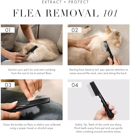 Tweezerman Pet Flea Removal Comb for Cats & Dogs