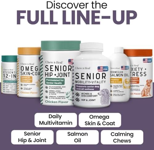 Senior Dog Supplements for Hip and Joint- 120 Tablets of Dog Vitamins