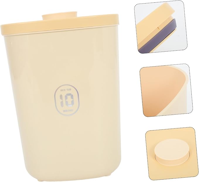 balacoo Grain Storage Barrel Pet Food Container Airtight Cat Food Bin Vacuum Sealed Bright Decorative