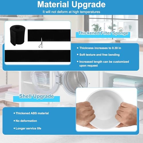 𝗨𝗽𝗴𝗿𝗮𝗱𝗲𝗱 Oterbear 3 in 1 Indoor Dryer Vent Kit with Dryer Vent Hose - Dryer Lint Catcher Water Filter Bucket - Dryer Lint Trap for Electric Dryer, Filter Sponge with Holder, Filter Bucket