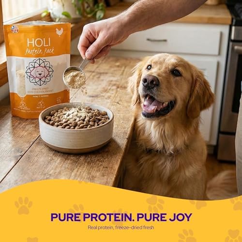 HOLI Freeze Dried Chicken Dog Food Topper - Single Ingredient, Human-Grade Lean Chicken Breast - Dog Food Flavor Enhancer for Picky Dogs – 100% All Natural - 1.75oz