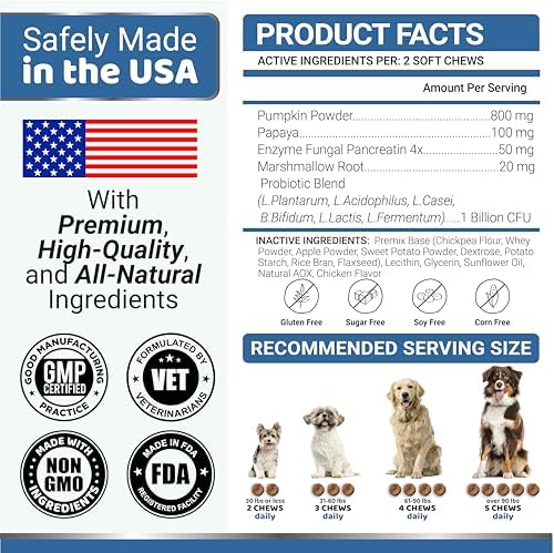 (2 Pack) Probiotics for Dogs - 340 Ct - Dog Probiotics Chews for Gut Health