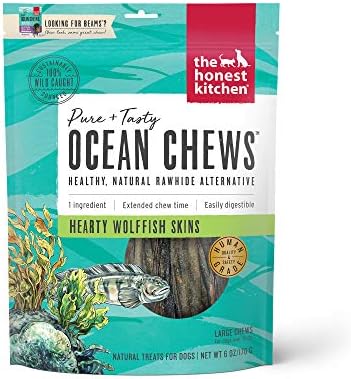 Honest Kitchen Ocean Chews Wolffish Skins Dog Treats - 6 oz Pouch