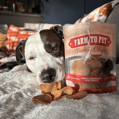 Farm To Pet Turkey Chips Dog Training Treats - Single Ingredient, 4oz