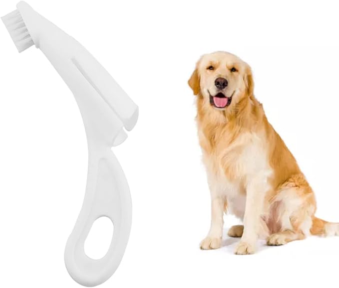 Dog Tooth Brush, Cat Toothbrush, Nylon Remove Finger Toothbrush for Dogs Dog Finger Toothbrush for Small & Large Pet (White)