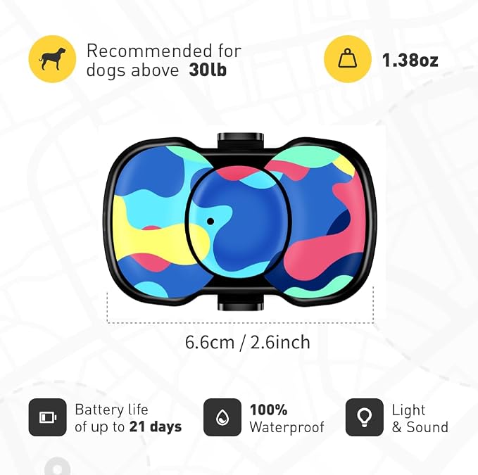 4G GPS Dog Tracker, No Monthly Fee, Virtual Fence, Waterproof, 21D Battery | Real-Time GPS Tracking, 12-Month Membership Included, Activity & Sleep Monitor, Long Battery Life, iOS & Android Compatible