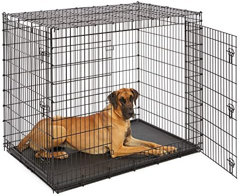 Solutions by Midwest 54-Inch Double Door Crate, Giant Breed Dogs, 100+ lbs