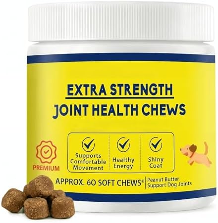 Extra Strength Joint Health Chews, Joint Health Chews, with Natural Eggshell Membrane,Comprehensive Joint Care, 60 Soft Chews (1pcs)
