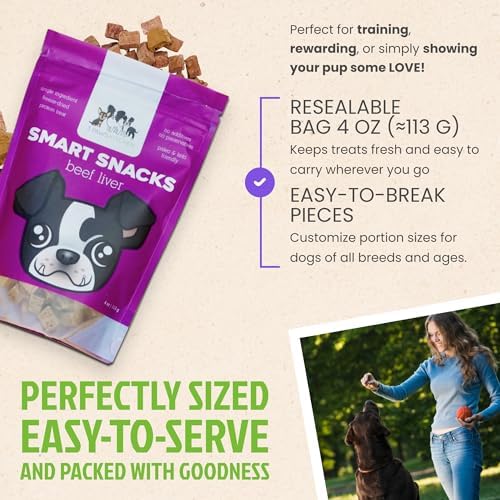 Freeze Dried Dog Treats - Single Ingredient Beef- Healthy, High Value - Freeze Dried Dog Food - Made in the USA – 4 Ounce
