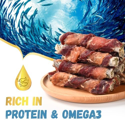 Pawmate Dog Treats Chicken Duck Wrapped Cod Skin Sticks Chewy Snacks 10.6oz