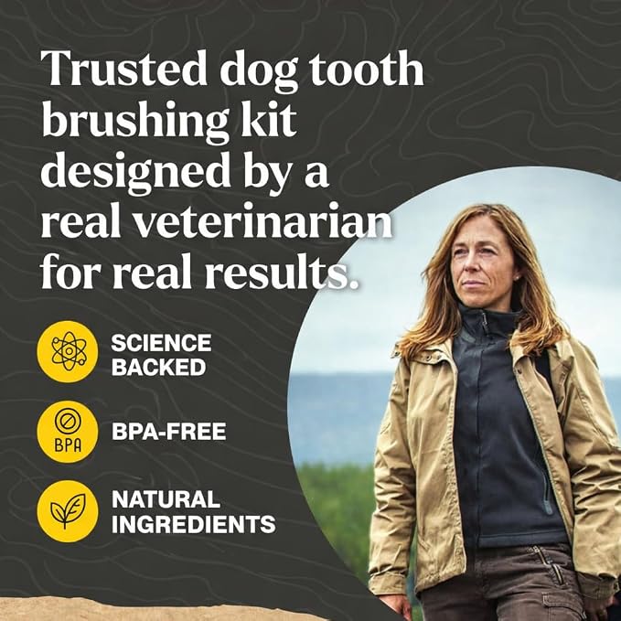 Dr. Oakley Dental Toothbrush Kit for Dogs & Cats - Finger Brush for Small Pets and Soft Brushes for Large or Older Natural and Safe Mint Flavor