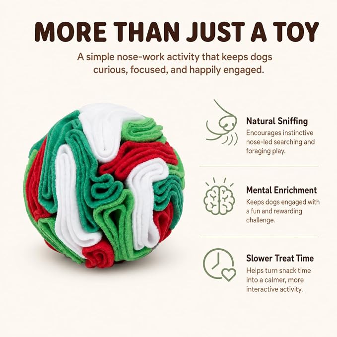 Multi-Color Snuffle Ball for Dogs, Nature-Themed Camouflage Slow Feeder Toy, Dirt-Hiding Design for Indoor/Outdoor Mental Enrichment, Puzzle Game for All Breed Sizes,Machine Washable