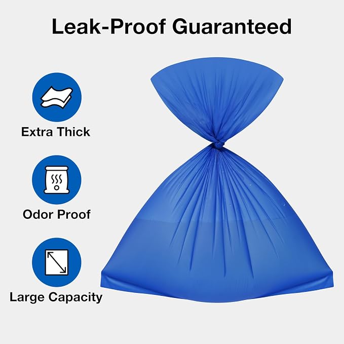 VETRESKA Dog Poop Bags, Leak Proof, Extra Thick and Large Pet Waste Bags for Dog Walking and Cat Litter, Spiced Vetiver & Moss Scented, 20 Refill Rolls, 300 Bags, Blue