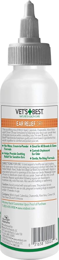 Vet's Best Dry Ear Relief for Dogs, 4 oz