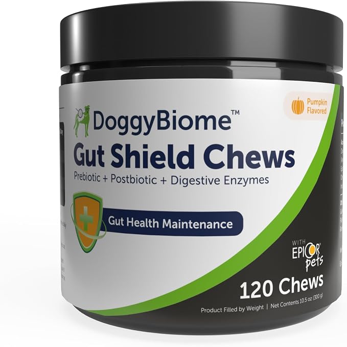Animal Biome Dog Probiotic Soft Chews, Gut Shield,120 Count, Pumpkin Flavor