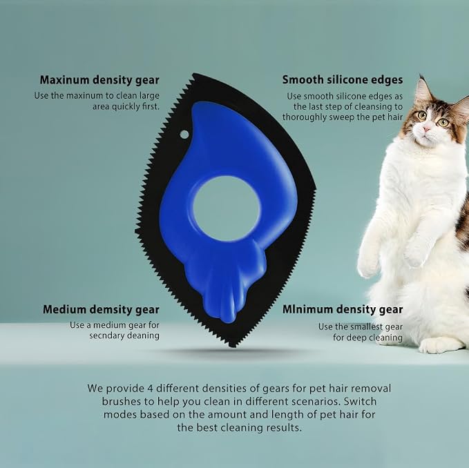 Pet-Pristine Pet Hair Remover Roller and Mini Detailer Combo Pack - Effortless Cats and Dogs Reusable Hair Removal for Couches, Beds, Carpets, Furniture