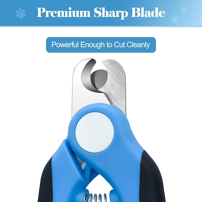Swihauk Heavy Duty Dog Nail Clippers with Nail File, Blue