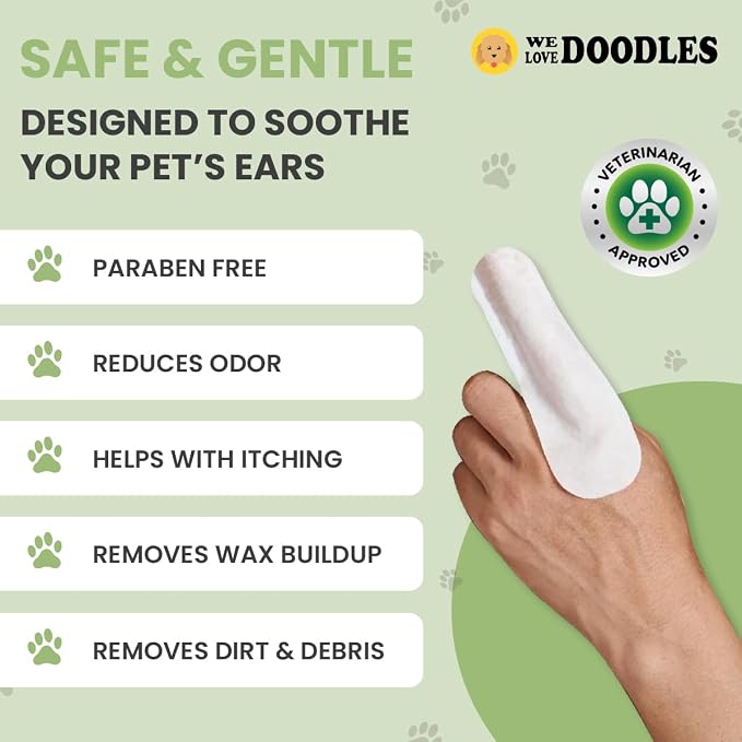 We Love Doodles Dog Ear Wipes, 100 pcs