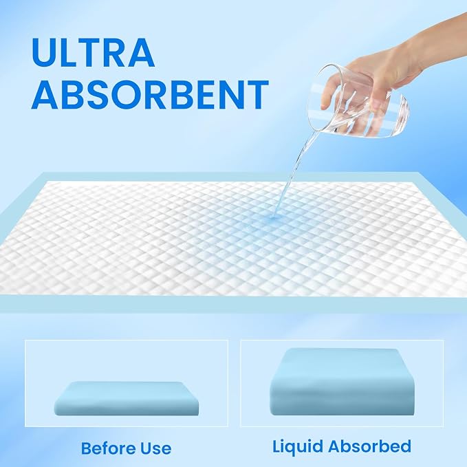 Dog Pee Pads 22"x23", Pee Pads for Dogs, Disposable Puppy Pads Pet Training Pads Super Absorbent Leak-Proof Quick Drying Pee Pads (90 Count)