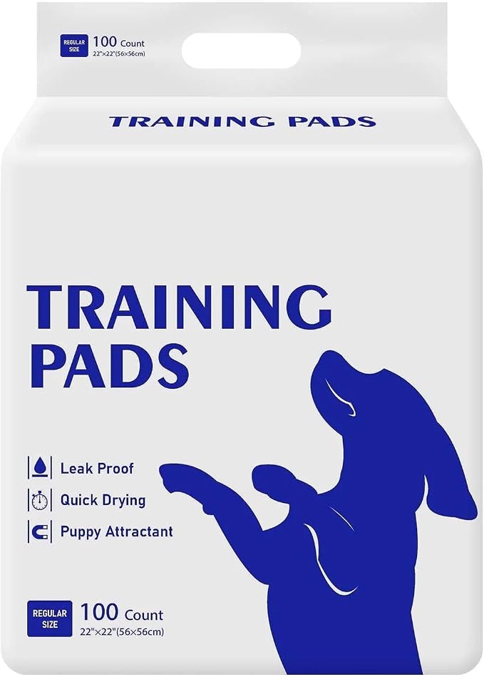 Disposable Puppy Pads 100 Count, 22"x22" Pee Pads for Dogs Potty Training, Odor Block Pet Pads,Super Absorbent Puppy Pads