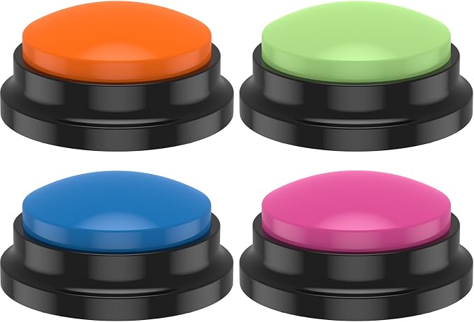Dog Buttons for Communication, 4 Pcs, Red