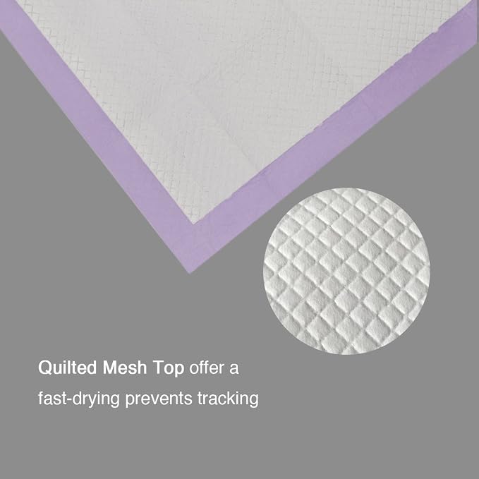Petphabet 100 Pack Dog Pee Pads 23 by 24 Inches,Lavender Scented Dog Training Pads with Attractant