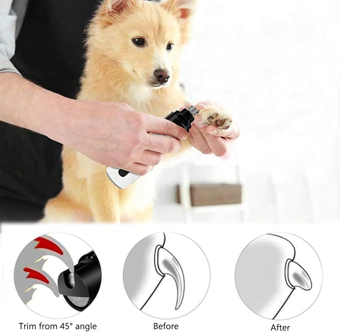 pawyzie Dog Nail Grinder, 3 Ports, 2 Speeds, White