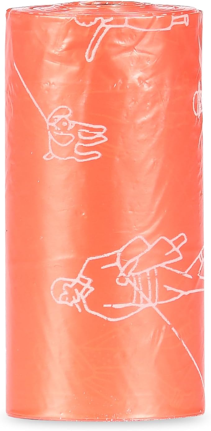 Glad for Pets Heavy Duty Dog Poop Bags, Scented Leak-Resistant Waste Bags with Fun Print Design, Tear-Resistant for Confident Pickup, Fits Standard Dispensers, 6 Rolls, 90 Count - 6 Pack