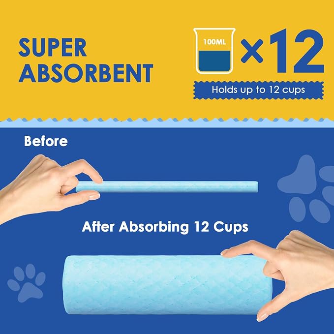 JollyMate Dog Pee Pads Extra Large 36"x36", 30 Pack 3X-Large Super Absorbent Pet Training Pads with Adhesive Tabs, 6 Layers Thick Leak-Proof Potty Pads for Dogs and Puppies