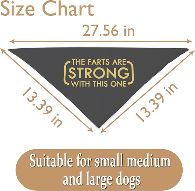 JXGZSO 1 Piece The Farts are Strong with This One Dog Bandana Funny Dog, 70cm * 34cm