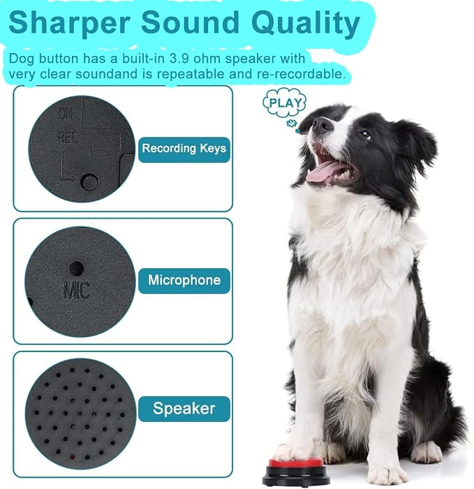 Dog Talking Button Set, 6 Pcs