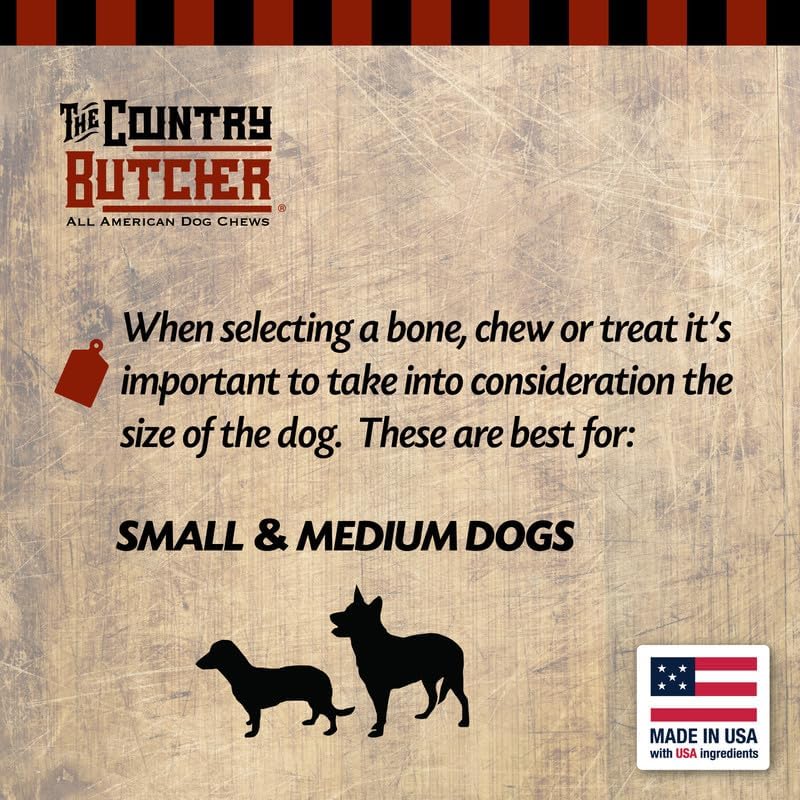 THE COUNTRY BUTCHER Chicken Feet Dog Treats, Nails Removed, USA, 30 Count