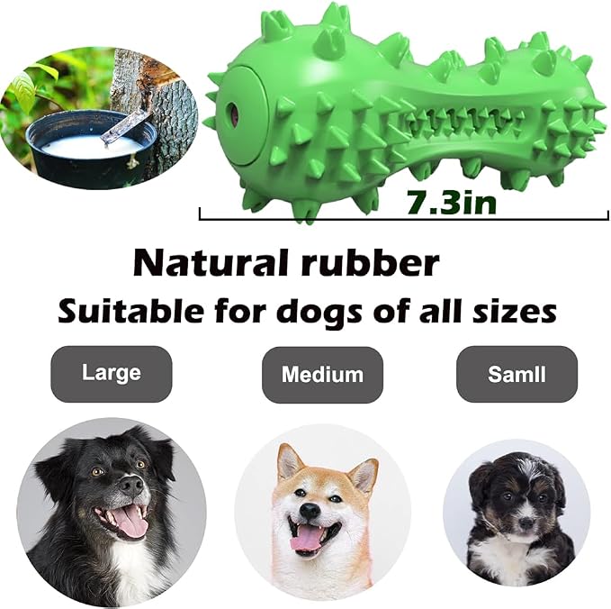 Squeaky Dog Chew Toy, TPR Interactive Toy for Aggressive Chewerss | Tooth Cleaning Toy for Small Medium Large Dogs, Puppy Birthday Gift