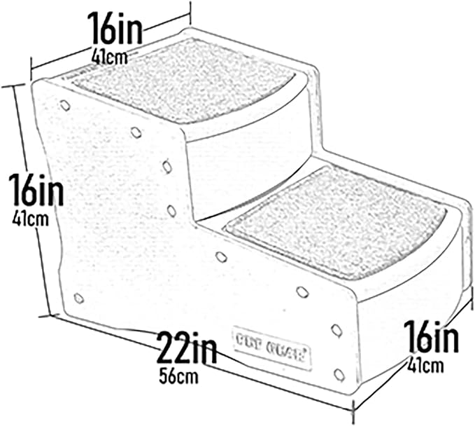 Pet Gear Easy Step II Pet Stairs, 2 Step for Cats/Dogs up to 150 Pounds, Portable, Removable Washable Carpet Tread, No Tools Required, Coffee Bean