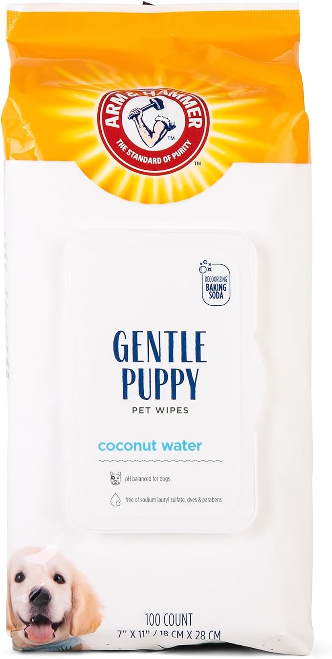 Arm & Hammer Dog Grooming Wipes with Coconut Water, 100 Count