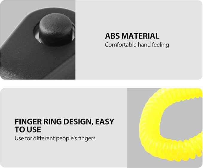 Chrees Dog Training Clicker Ring, Black