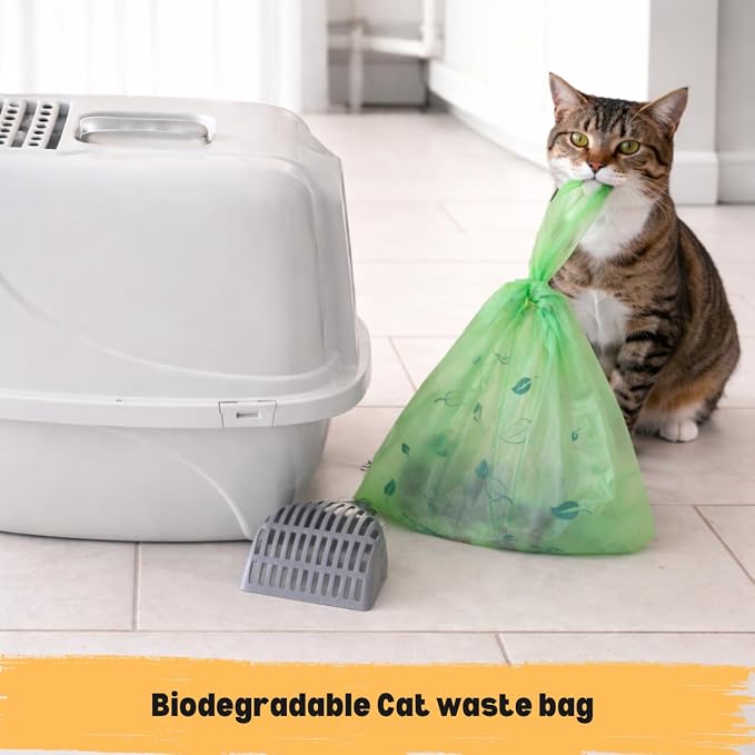 T-shirt Green Plastic Bag (120 ct.) Doggy Poop Bags with Handles Compatible with Arm & Hammer Swivel Bin & Rake pooper scooper Cat Waste Bags (120 ct.)