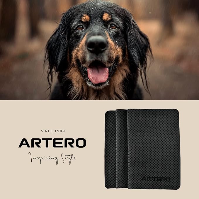 Artero Samba. Ionized Carbon Ultra-Absorbent Towel. Capable of reducing Drying time by 50%.