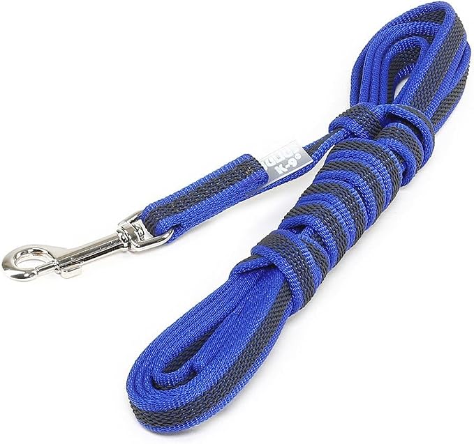 Color & Gray Super-Grip Leash with Handle, 14 mm x 3 m, Blue-Gray