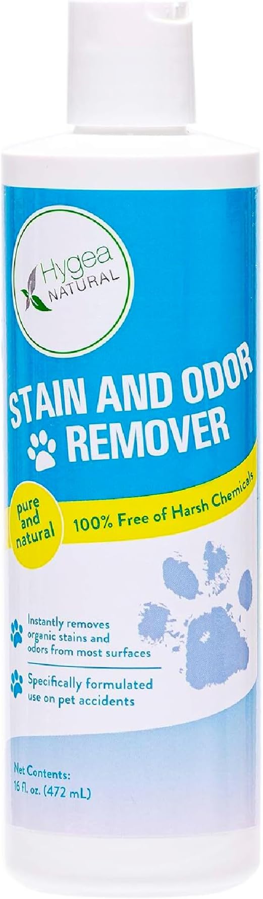 Hygea Natural Stain and Odor Eliminator, Pet Odor and Stain Remover for Urine & Vomit, Spot Carpet Cleaner for Small Animal, 16 Oz