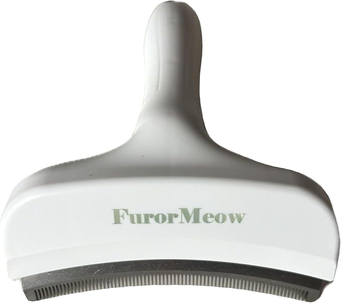 Pet Deshedding Tool with Curve Blade, Large, Large, White