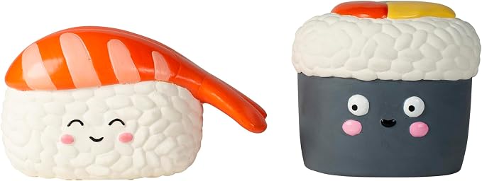 Fringe Studio SOYMATES, Set of 2, Latex Dog Toy Sets, Approx 6" x 2.75", Pet Shop Collection (368019)