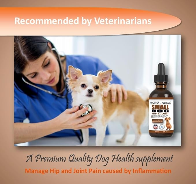 NODENS Small Dog Hip and Joint Liquid Glucosamine for Dogs with Chondroitin