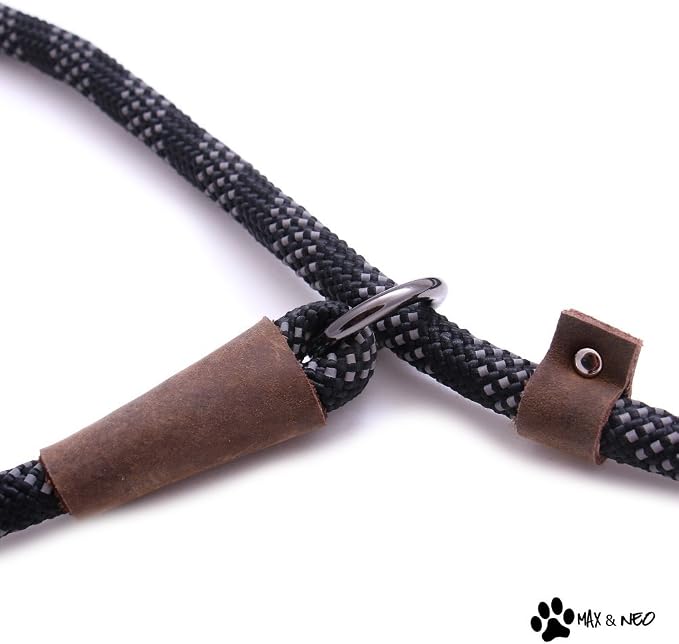 Max and Neo Double Handle Rope Slip Lead Leash - We Donate 1 for 1 to Dog Rescues for Every Product Sold