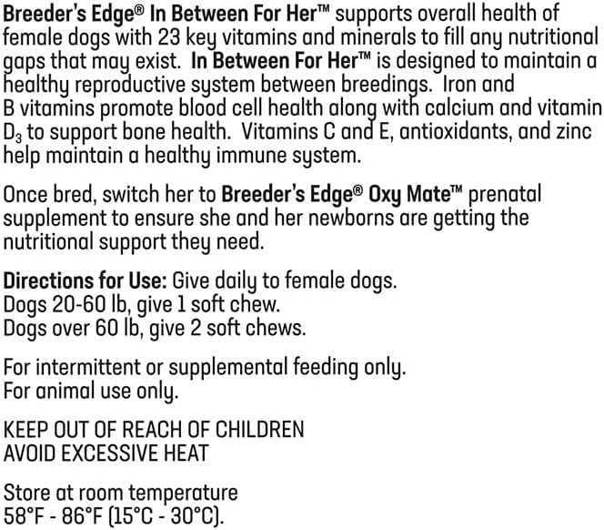 Breeder's Edge in Between for Her, for Breeding Med/Lg Dogs & Cats 360ct