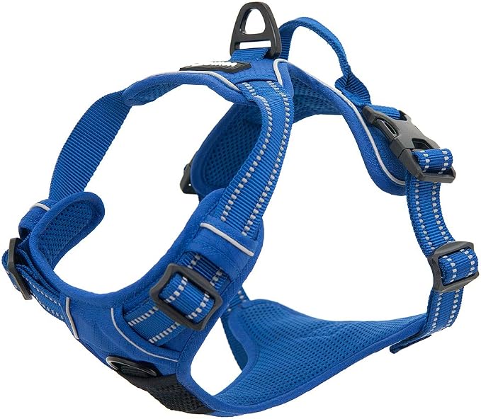 Voyager Dual Attachment No Pull Harness - Royal Blue, X-Small | 13 - 16" in Chest, No Pull Dog Harness, Fully Adjustable, 3M Reflective Technology, Front & Back D-Rings, Walking & Training