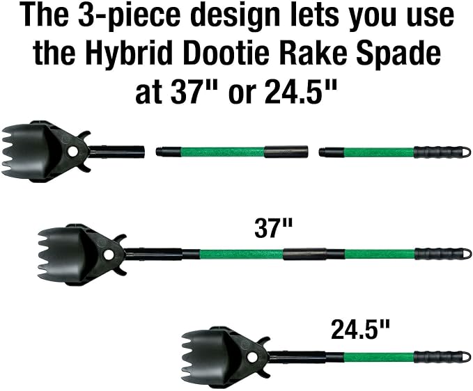 GoGo Stik Hybrid Dootie Rake-Spade. Accessory Pooper Scoopers. All Dog, Cat, and Pet Yard Waste Cleanup