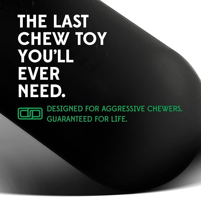 Goughnuts — Dog Toys for Aggressive Chewers | Virtually Indestructible Dog Toy Stick for Small Breeds | Heavy Duty Dog Toy | Black