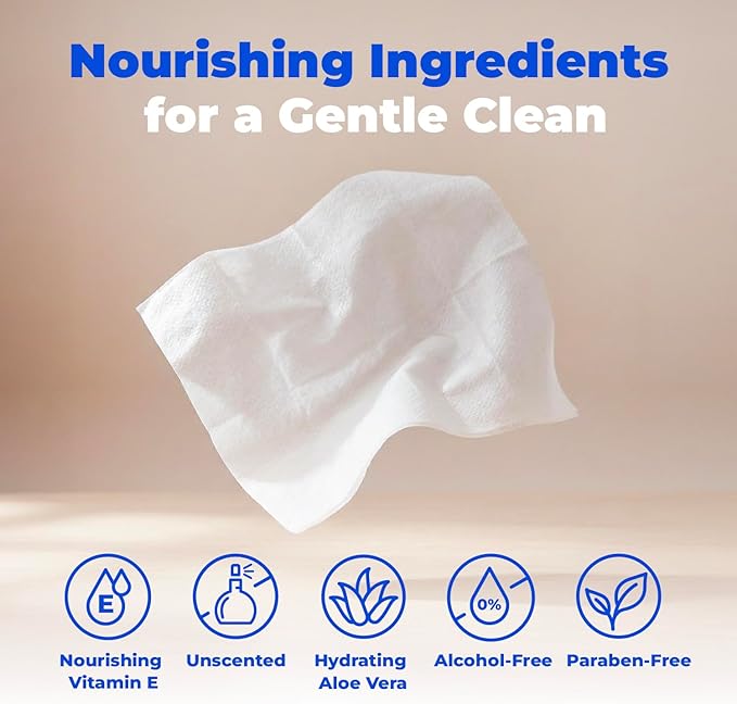 Best Pet Supplies 8" x 9" Large Unscented Dog Wipes - Cleaning and Deodorizing for Paws and Coat - Gentle Formula with Aloe Vera Vitamin E for Puppies and Cats - 100 Count (Pack of 12)